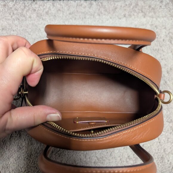 Coach Borough Bowling Bag in Saddle - Picture 3 of 9